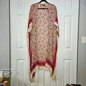 American Eagle cover-up cardigan shawl One size womens floral